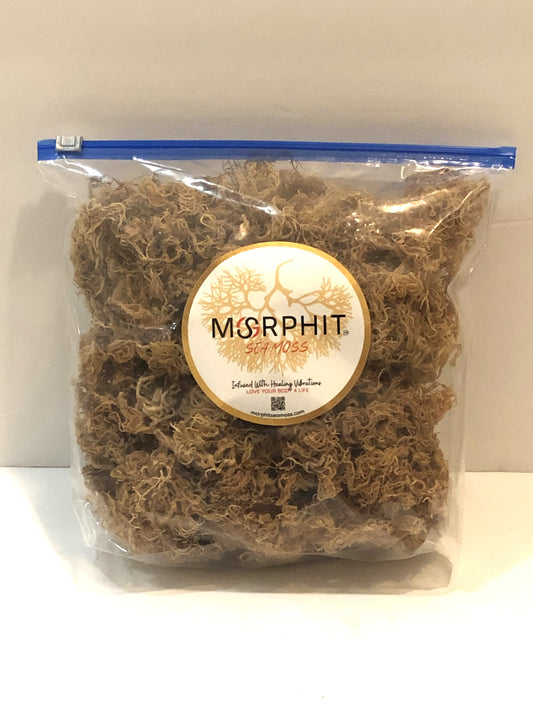 1 pound dry sea moss, yields 16 plus 40 bags, sea moss benefits, frontside, sea moss near me of gel